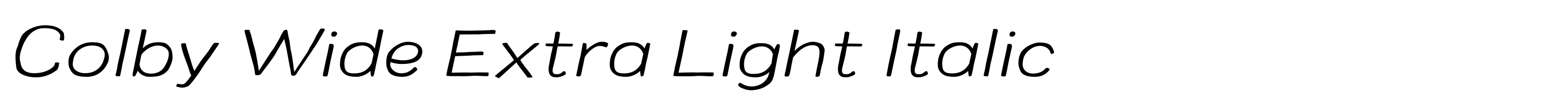Colby Wide Extra Light Italic